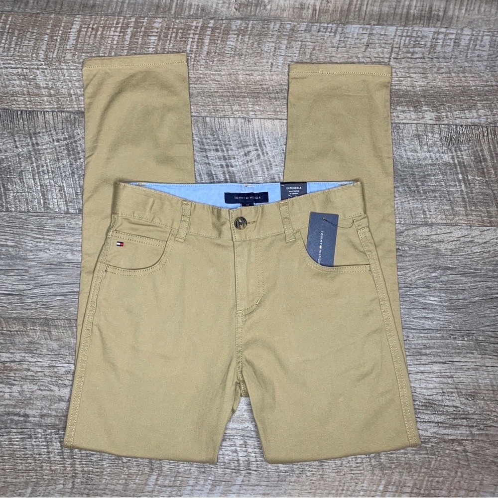 NWT Tommy Hilfiger Stretch Khaki Chinos w/adjustable waist~ Boys